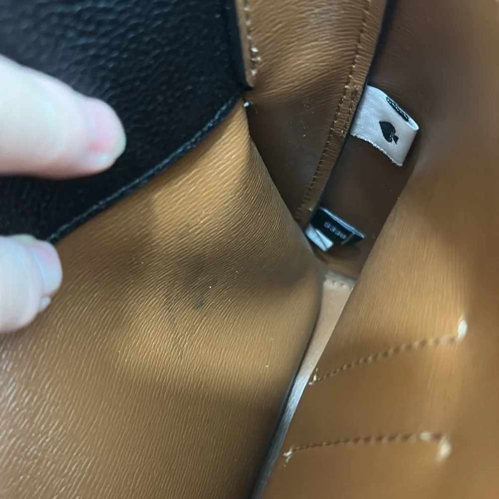 Kate Spade Margaux Medium Caviar Leather Leopard Calf Hair Crossbody Satchel Bag